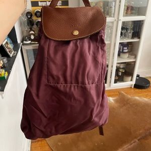 Longchamp purple backpack